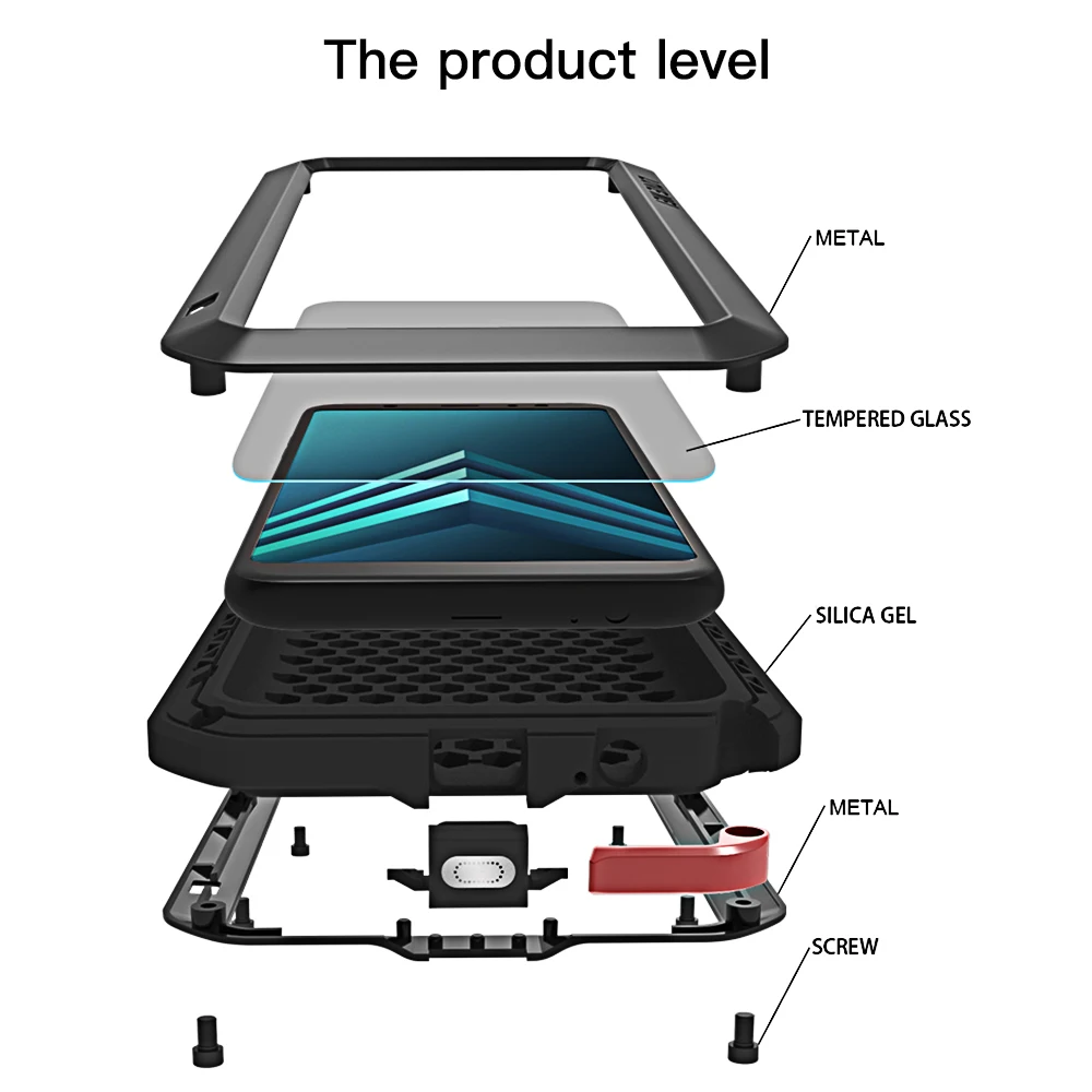 Сверхпрочный защитный чехол для телефона для samsung Galaxy A6 A6 Plus бронированный металлический закаленное стекло силиконовый a6plus алюминиевый A6+ чехол