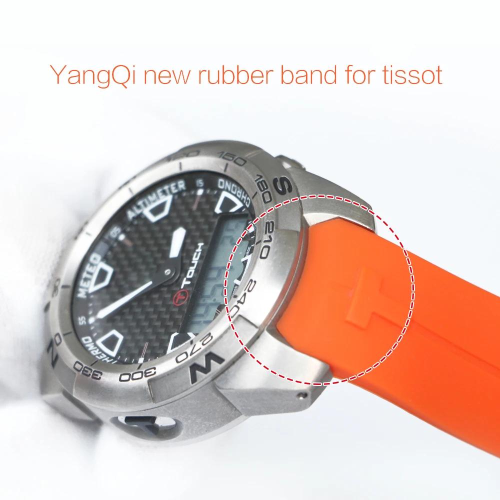 Силиконовый ремешок для часов Tissot T013 T047 T081 T33 20 мм 21 каучуковый водонепроницаемый