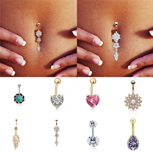1 шт стальная пупка кольца Хрустальный пирсинг пупка Сердце Стиль Пирсинг пупка серьги пупка Пирсинг живота Секс Тело ювелирные изделия-пирсинг