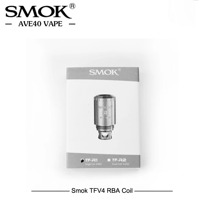 

1pcs Original Smok TFV4 Replacement Coil Head RBA Single/RBA Dual Core For SMOK TFV4 Atomizer Tank Electronic Cigarette Vape