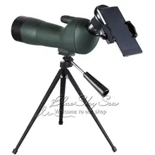 Free Shipping!GOMU Angled 20-60×60 Zoom Spotting Scopes Monocular for Birdwatching with Tripod+Cell Phone Adapter