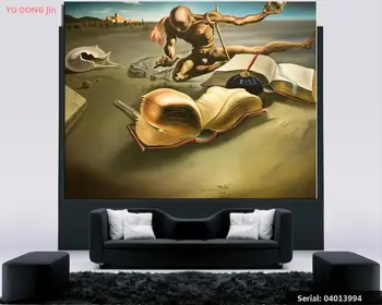 

Salvador Dali Still life Abstract oil Painting Drawing art Spray Unframed Canvas figure hand hand wine straw hand wax04013994