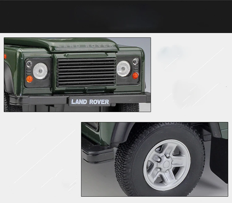 WELLY 1:24 Масштаб литья под давлением модель автомобиля Land Rover Range Defender внедорожный металлический классический автомобиль сплав для детей Коллекция игрушек для подарка