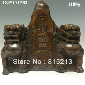 

wang 00033 Chinese Bronze Statue w Lion