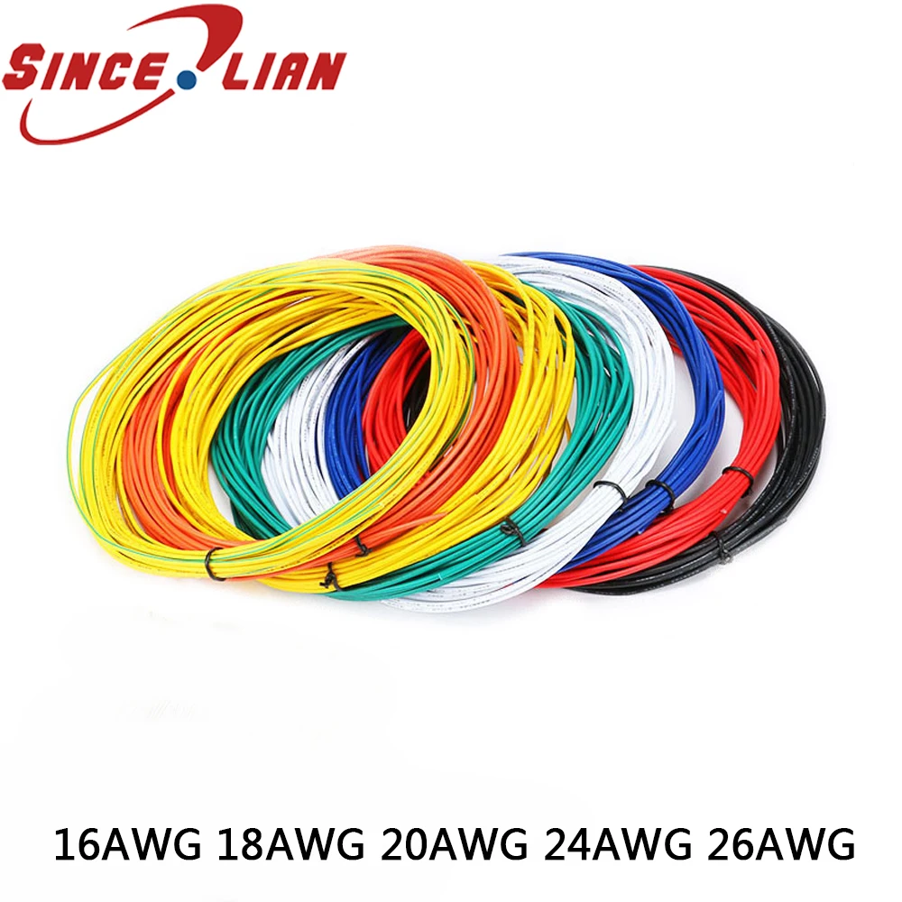 Оригинальный кабель 20 м/лот 16AWG 18AWG 20AWG 22AWG 24AWG 26AWG UL1007 электронная Сертификация