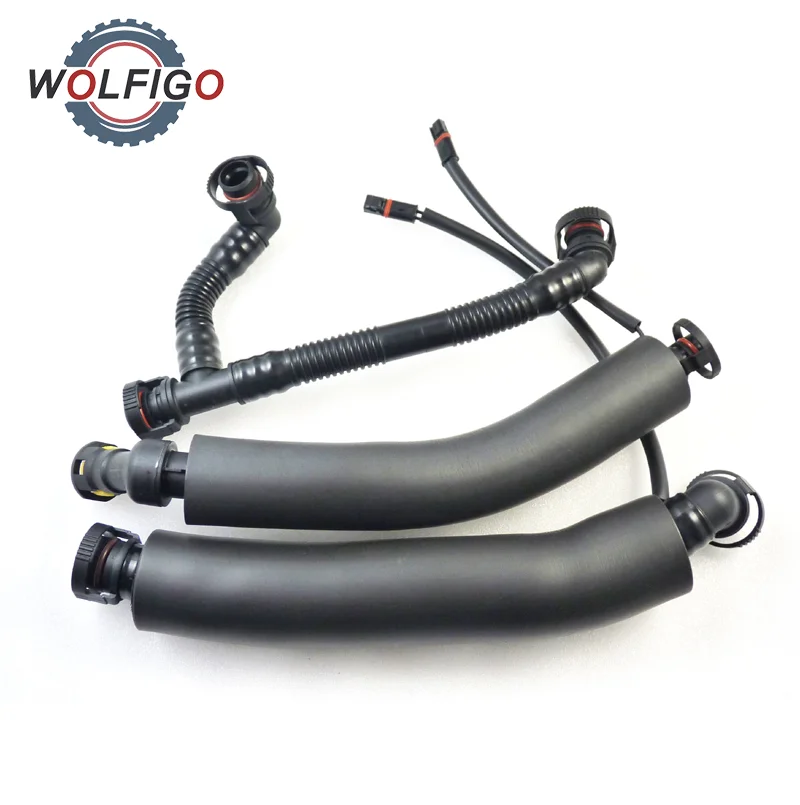 WOLFIGO 3 Pcs Set Crankcase Breather Vent Hoses For BMW 3 5 6 7 E60 E61