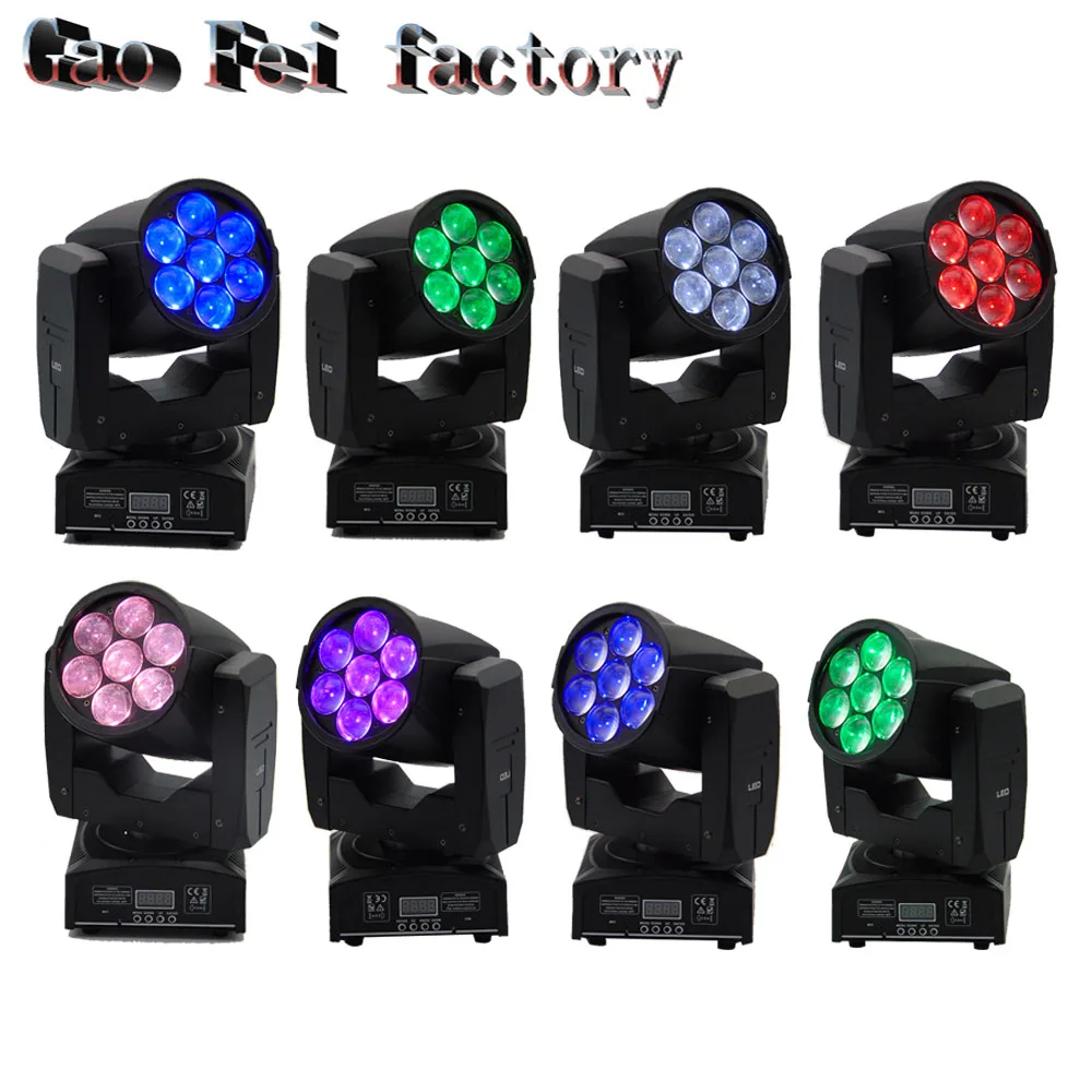 

8pcs/lot Zoom LED Moving Head Wash Beam Effect 7*12W RGBW quad color LED Stage DJ Lighting