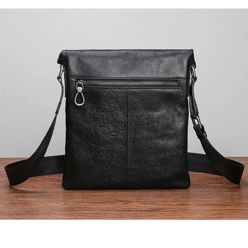 AETOO Leather men's bag shoulder bag men's leather vertical section business casual first layer cowhide men's diagonal bag tide