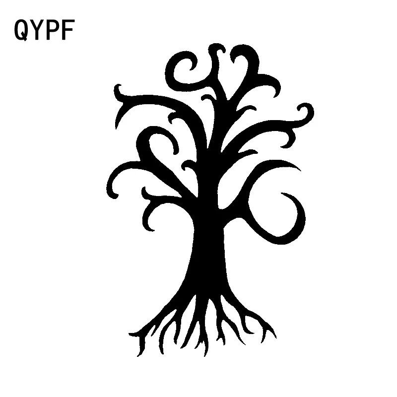 

QYPF 10.8cm*15.9cm New Tide Winding Twig Tree Lovely Vinyl Car Sticker Light Window Decal Cartoon Graphical C18-0480