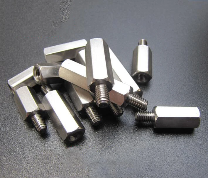 50Pcs M2.5 M3 M4 M5 Stainless Steel Standoff Spacer Male to Female Spacing Screws Threaded