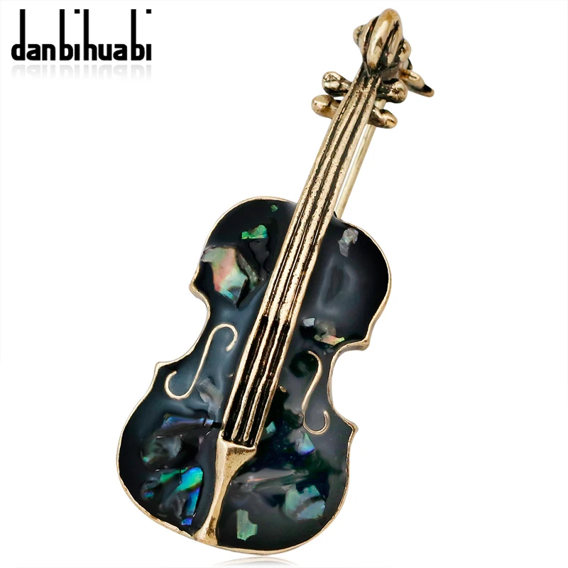 Dnabihuabi 2 стиля гитары формированные Броши Эмаль Abalone оболочки аксессуары для одежды Музыкальные инструменты Нагрудный значок клуба брошь