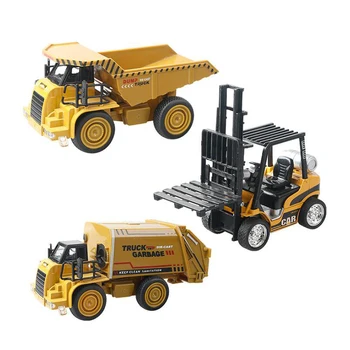 

1:24 Engineering Pull Back Vehicles Children Alloy Sanitation Truck Toys High Simulation Dump Truck Car Model for Boy Gifts