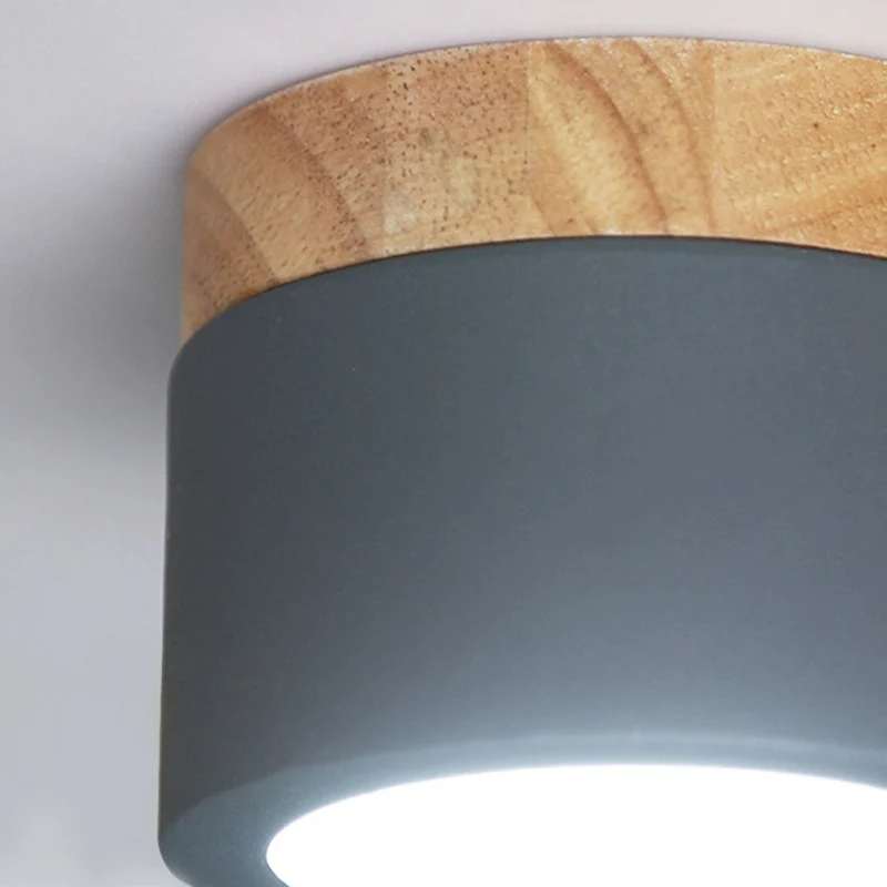 Nordic Minimalist Style Ceiling Lights Modern Wooden Ceiling Lamp for Living Room Bedroom Corridor Cafe Bar Light Iron Lighting (6)