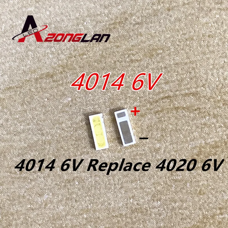 200 шт./лот 4014 4020 emc CHIP 2 SMD LED бусины холодный белый 1 Вт 6 в 150 мА для ТВ/ЖК подсветки