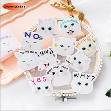 45 шт./кор. Cat глава Стиль Мини Бумага украшения DIY Записки Тетрадь альбом уплотнение Стикеры канцелярские Kawaii Девушка Стикеры