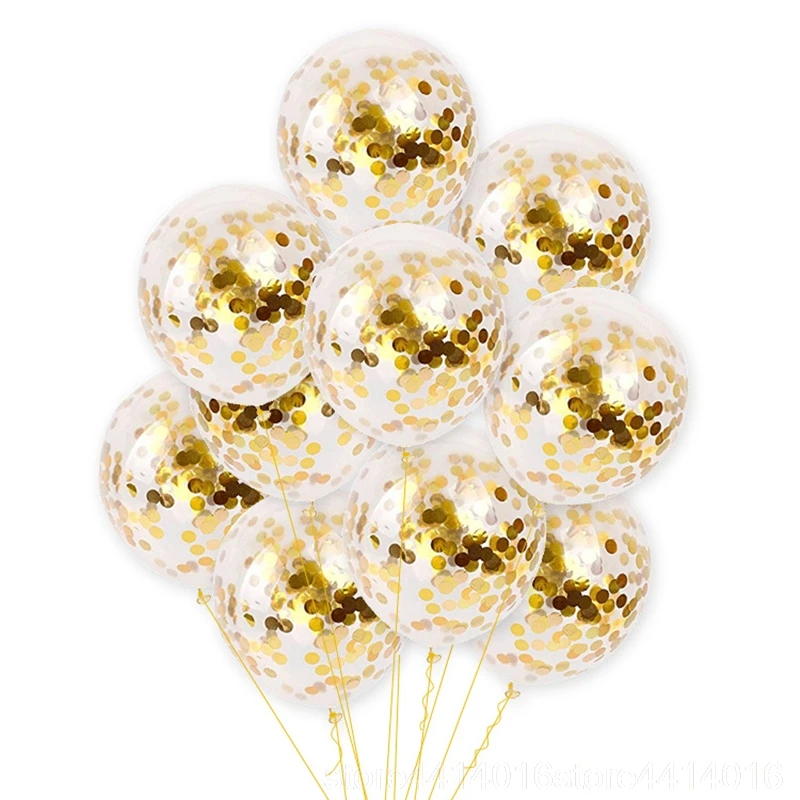 20pcs/set 12 Inch Rose Gold Sequins Golden Confetti Glitter Balloons Birthday Party Wedding Festival Decoration Balloons 7q