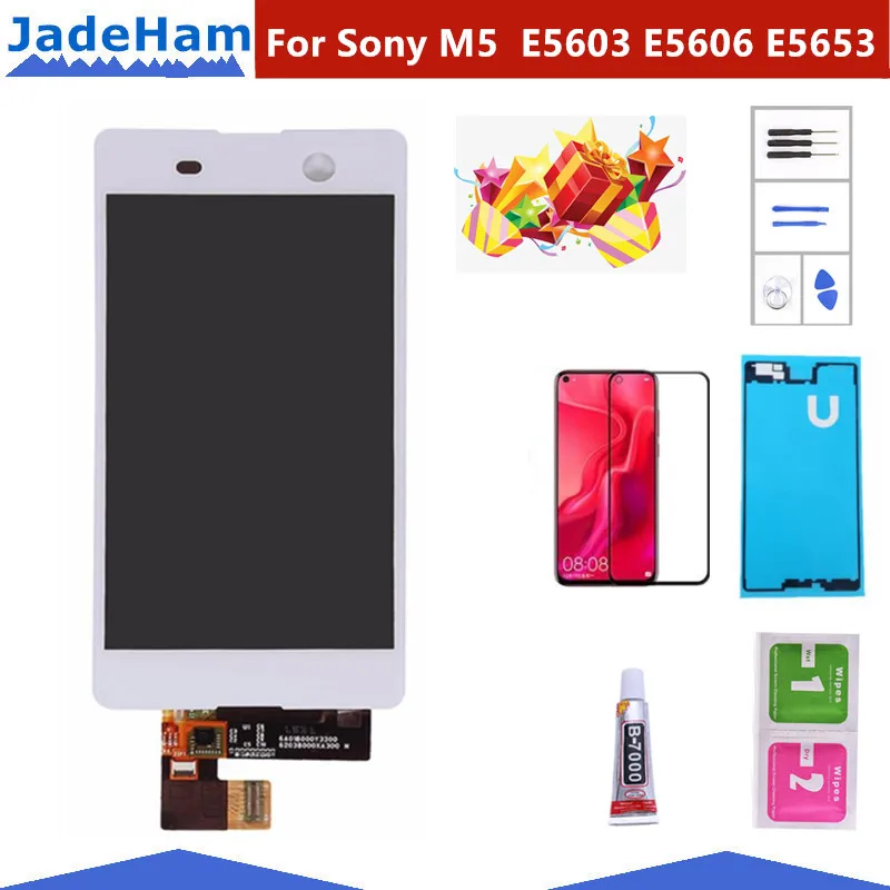 

For Sony Xperia M5 LCD Display + Touch Screen + Frame Digitizer Assembly E5603 E5606 E5653 For SONY M5 LCD Replacement Parts