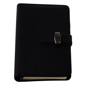 

FASHION Pocket Organiser Planner Leather Filofax Diary Notebook Black