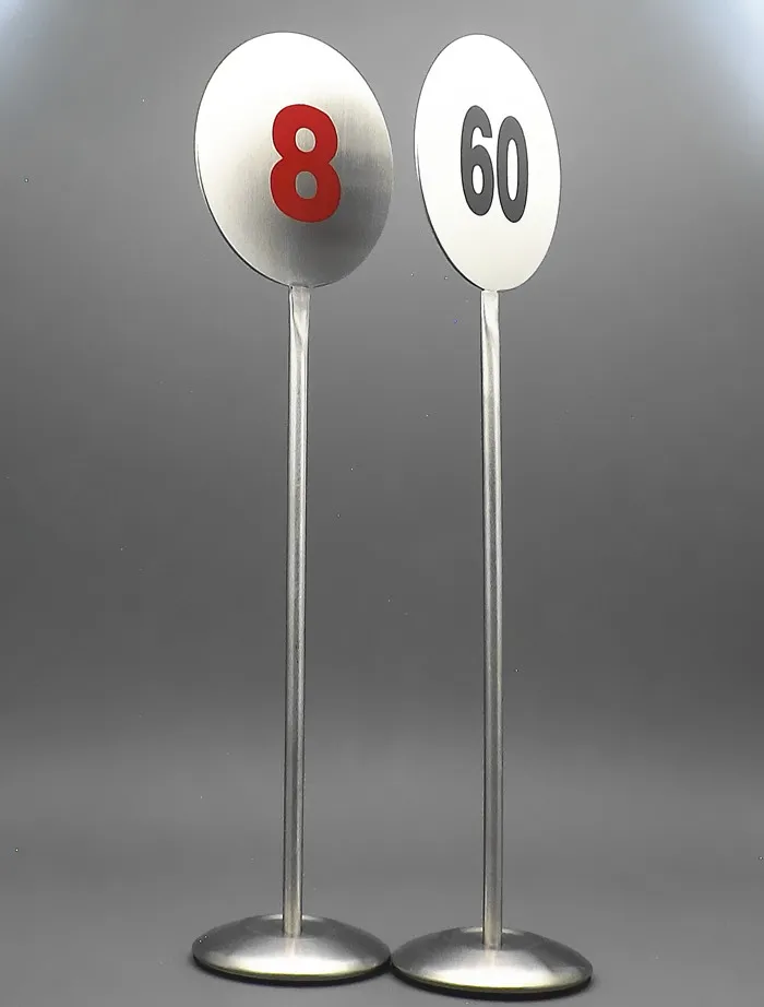 Stainless Steel Table Number Stand Desktop Countertop Metal Number