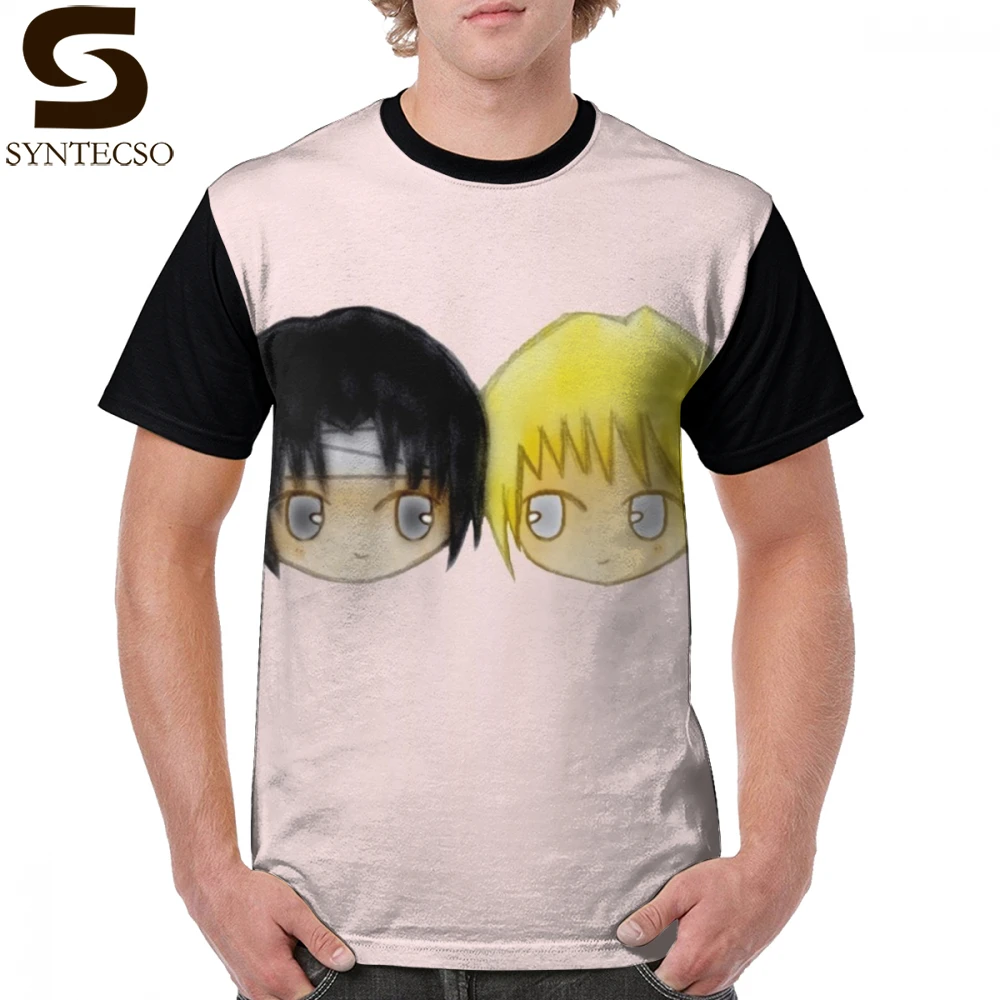 

Kurapika T Shirt Kuroro X Kurapika T-Shirt Male Big Tee Shirt Basic Short Sleeve Funny 100 Percent Polyester Print Tshirt