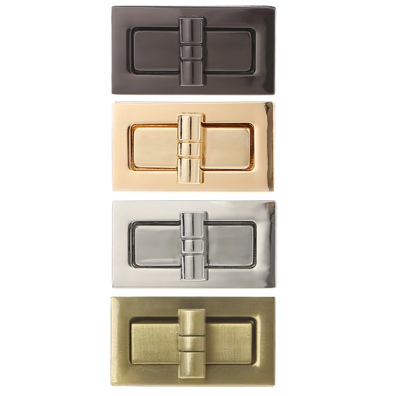 THINKTHENDO Metal Rectangle Shape Clasp Turn Locks Twist Lock DIY Handbag Bag Purse Hardware Accessories New Fashion 2018 | Багаж и сумки