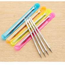 Инструмент для удаления угрей 5 шт. двухсторонний из нержавеющей стали с Черной головкой Comedone Pimple 2 Вт инструмент для ухода за кожей