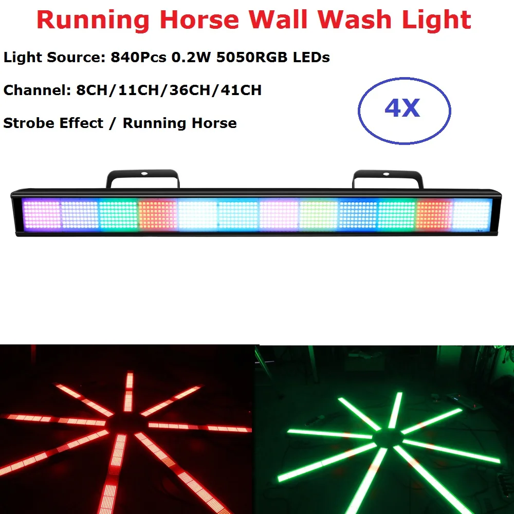 

Super LED Strobe Light 840LEDS 0.2W RGB 3IN1 LED Flashlight DMX 512 Controller LED Bar Wall Wash Light Dj Lighting Effect Club