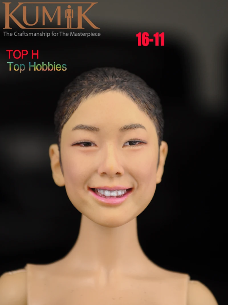 

1/6 Scale Head Sculpt KUMIK 16-11 Hot Sideshow Toys TTL Enterbay Custom female Girl Fit 12 Inch Phicen Action Figure Doll