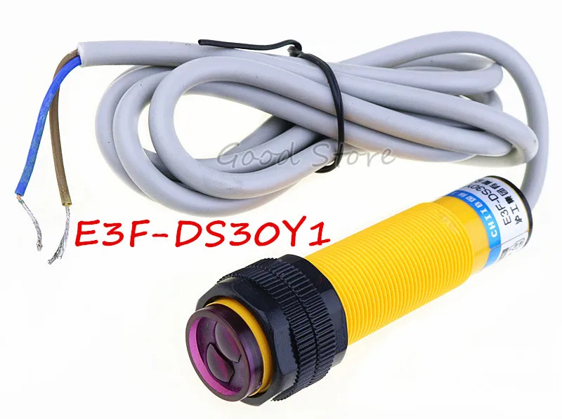 1PCS E3F-DS30Y1 90-250VAC M18 NO 3 Wires 30cm Sensor diffuse reflection photoelectric switch | Обустройство дома