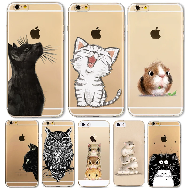 gemak Turbine applaus Leuke Kat Telefoon Case Voor Apple iPhone 6 6 s 5 5 s SE Soft TPU Silicon  Transparant Cover Leuke kat Uil Dier Telefoon Gevallen voor iPhone|case for  iphone|phone casescat phone case - AliExpress