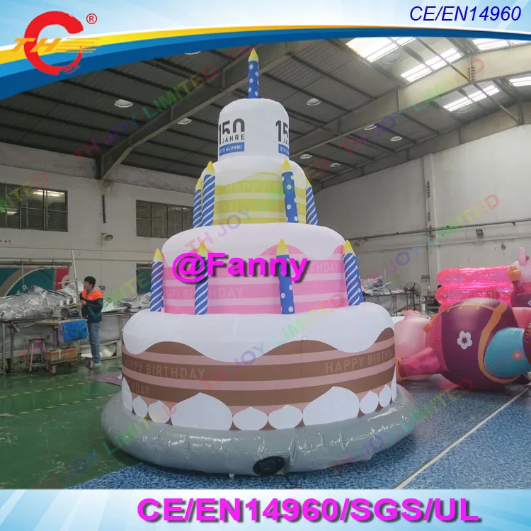 Free Air Ship To Door 19 New Outdoor Happy Birthday Cake Giant Inflatable Celebration Candle Cake Replica Model For Parties Inflatable Bouncers Aliexpress