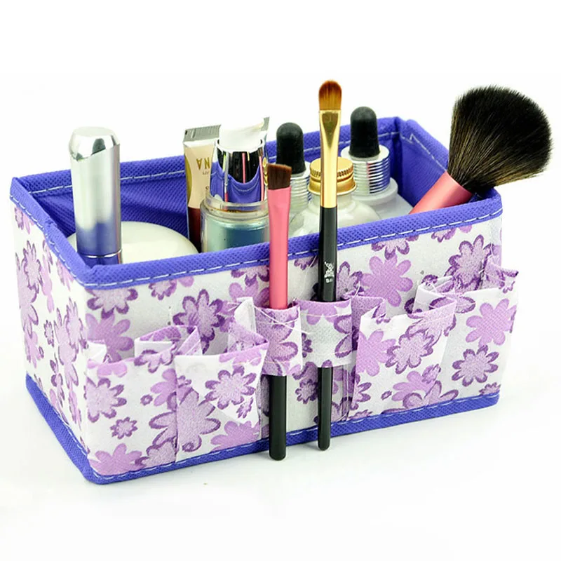 Foldable Makeup Organizer Lipstick Holder Organizador Nail Polish Display Stand Jewelry Small Items Storage Box 2019 Hot Sale