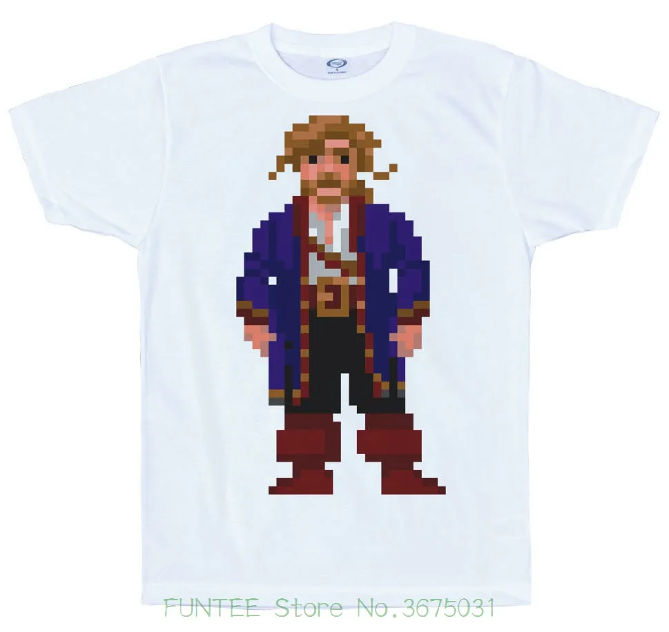 

Print T Shirt Guybrush Threepwood Tee Shirt , Pixel , Secret Of Monkey Island , 8 - Bit , Retro Game Hot Selling Men's Clothing