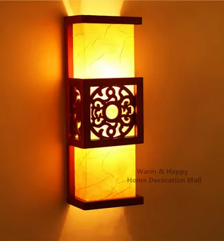 

Chinese Classic Antique Wall Light Wooden Wall Light for Dining Living Room Bedroom Foyer Sconce Aisle Corridor Lighting Fixture
