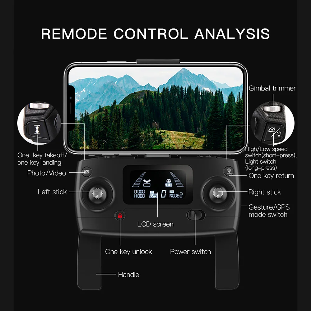  MJX Bugs 4 W B4W 5G GPS Brushless Foldable Drone with WIFI FPV 2K HD Camera Anti-shake 1.6KM 25Minu