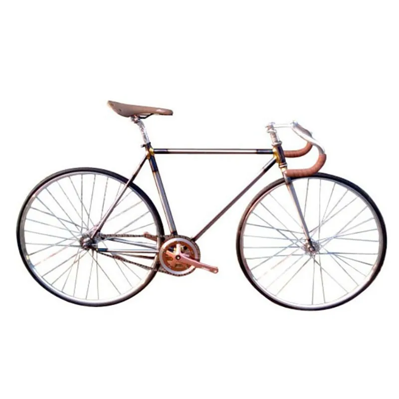 Ретро fixie фиксированных передач велосипед 700C 52 см 54 см бронзовая латунь старинные рамы DIY полное велосипеды