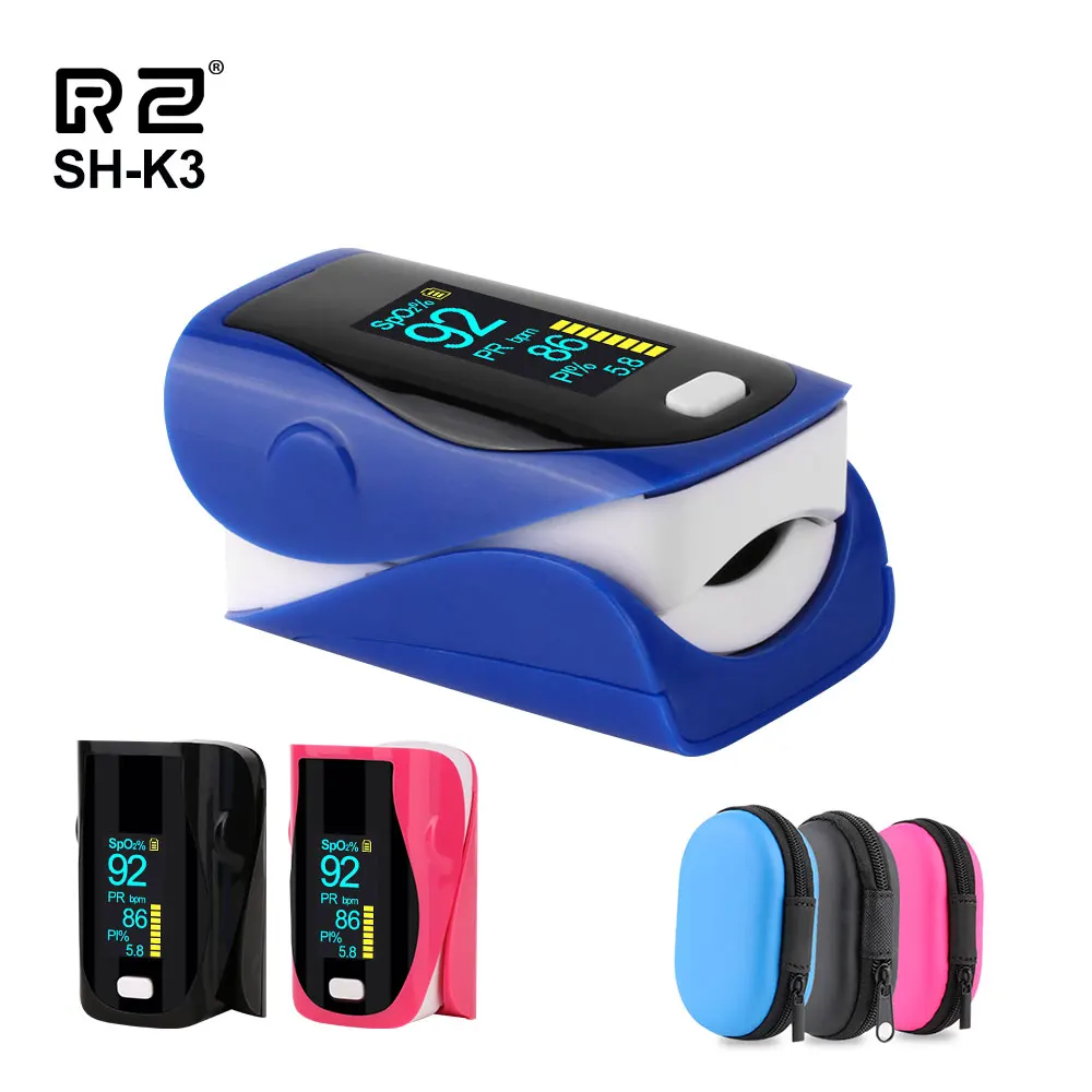 

RZ Portable Pulse Oximeter Finger Pulsoximeter SPO2 PR Medical Equipment Finger Heart Rate Digital OLED Display Pulse Oximeter