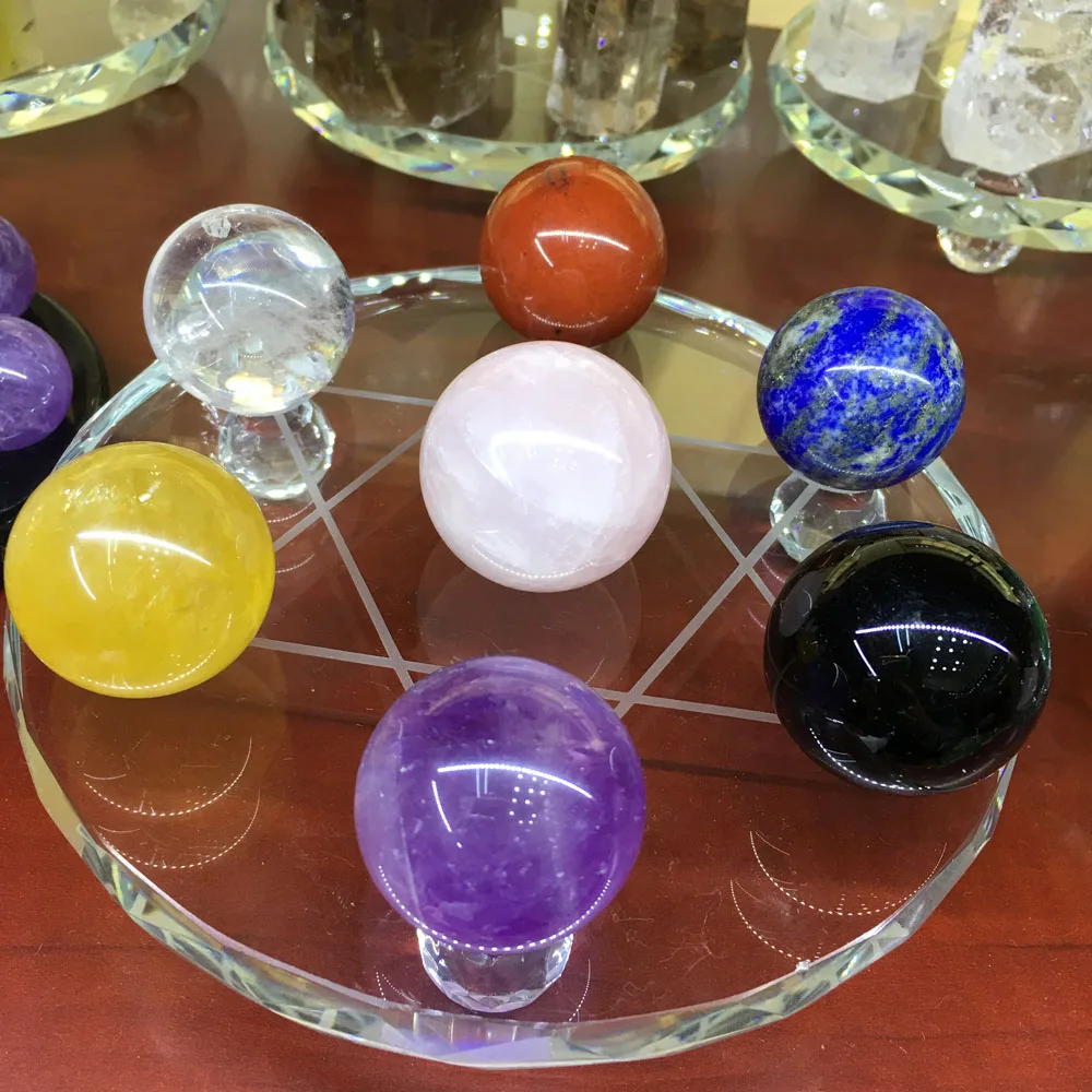 

1kg Multiple balls of different colors Natural mineral quartz crystal sphere Mixed gemstone ball