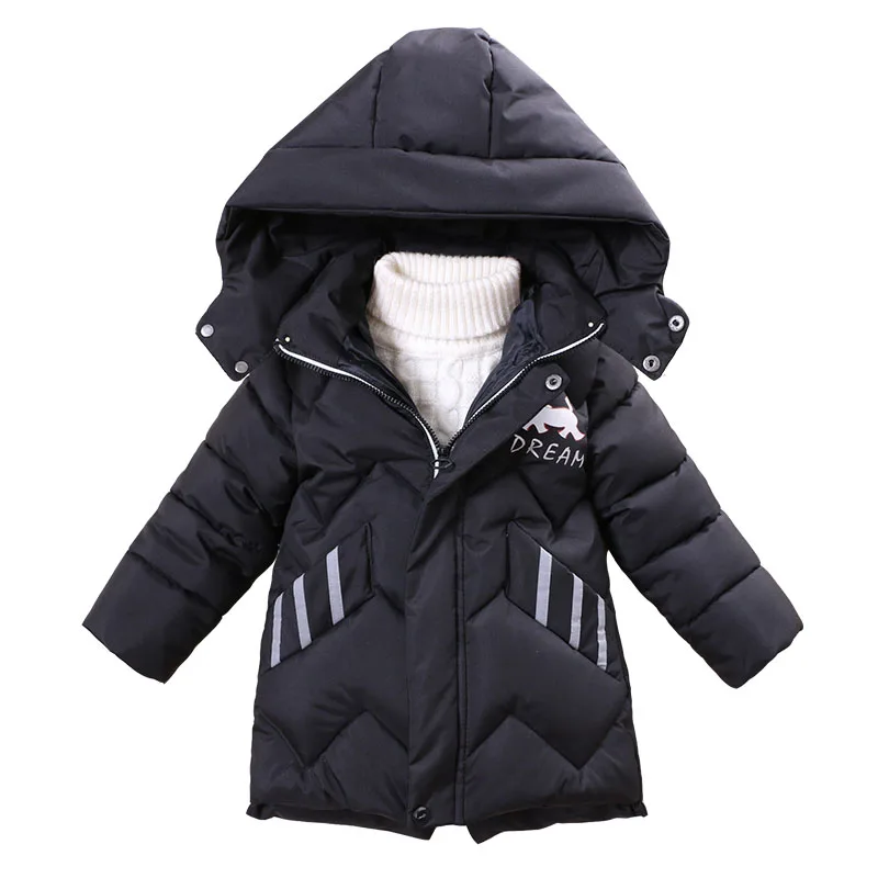 

Boys Winter Jackets 2018 Kids warm Down Parkas Vest Children's Hooded Coats Kids Thick Thermal Outdoor Outwear 1-5Y