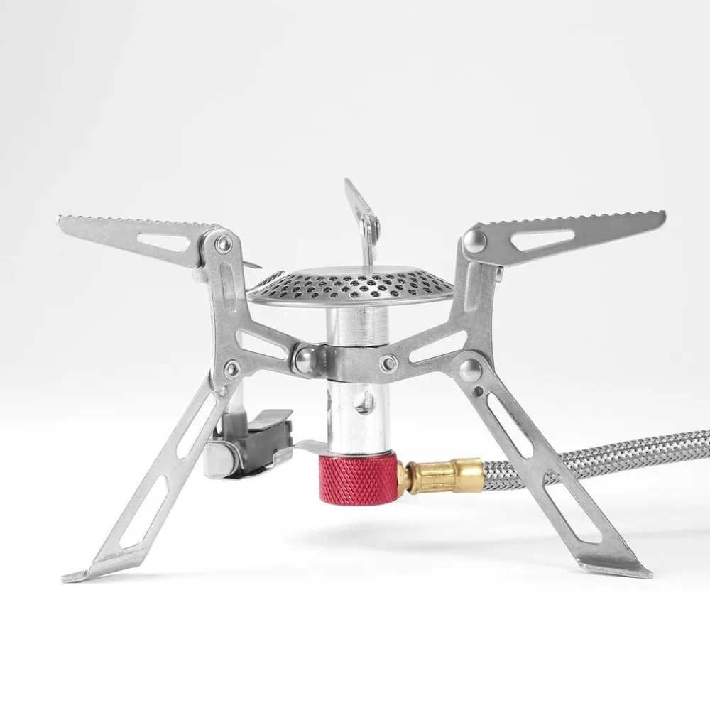 

Cute Camping Stove Outdoor Gas Stove Burner Cooking Picnic Portable Foldable Lightweight Split Burner Stove With Ignition Device