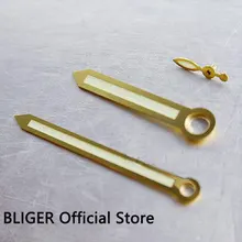 Желтый с каймой золотистого цвета светящиеся часы ручной подходит для приблизительный срок поставки: 6497 6498 ST36 серии ручной завод H1