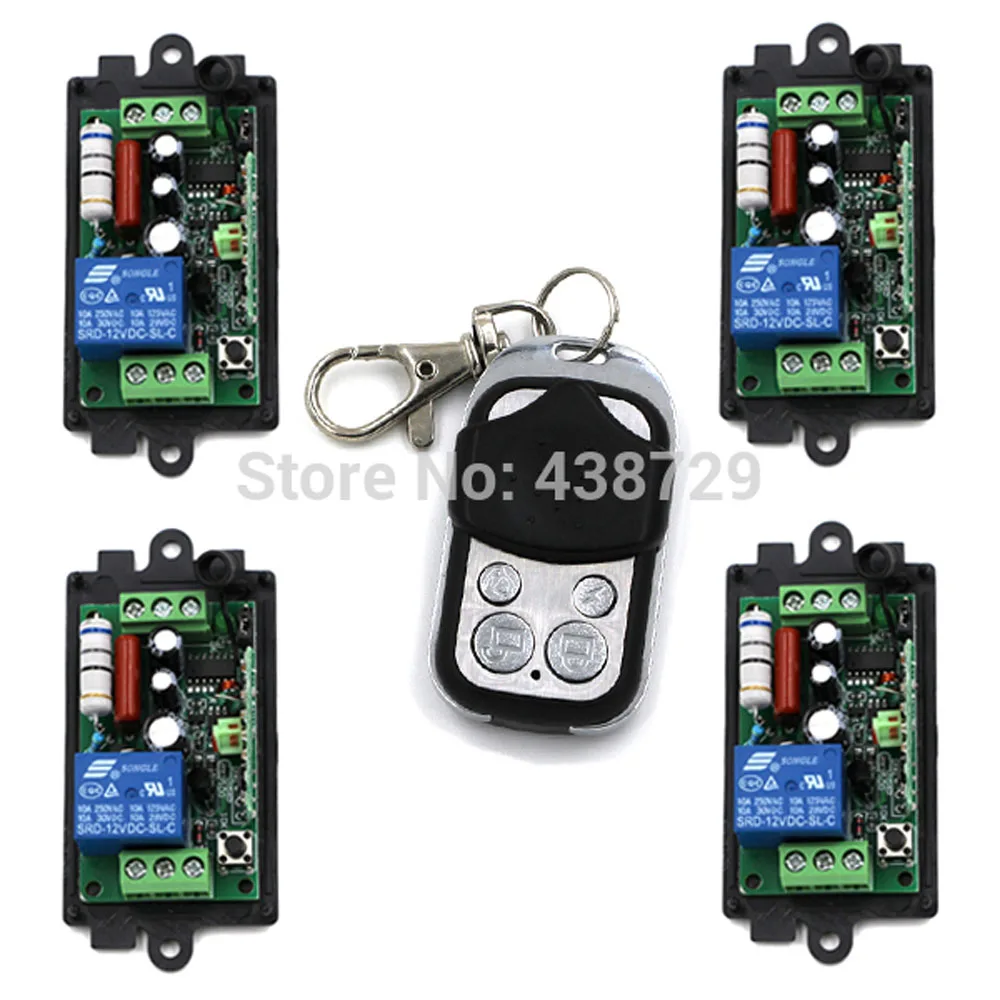 

wireless relay remote control switch,AC 220V Remote Control Switches 4CH Transmitter Receiver LED Light Bulb Switch System