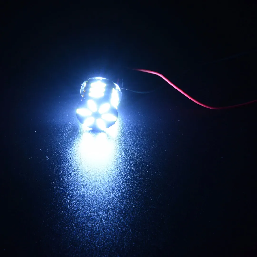 2x White BA15S 1156 Car Backup Light 7020 21 SMD LED Tail Reverse Brake Turn Lamp Bulb Auto Interior Caravan Reading Lights
