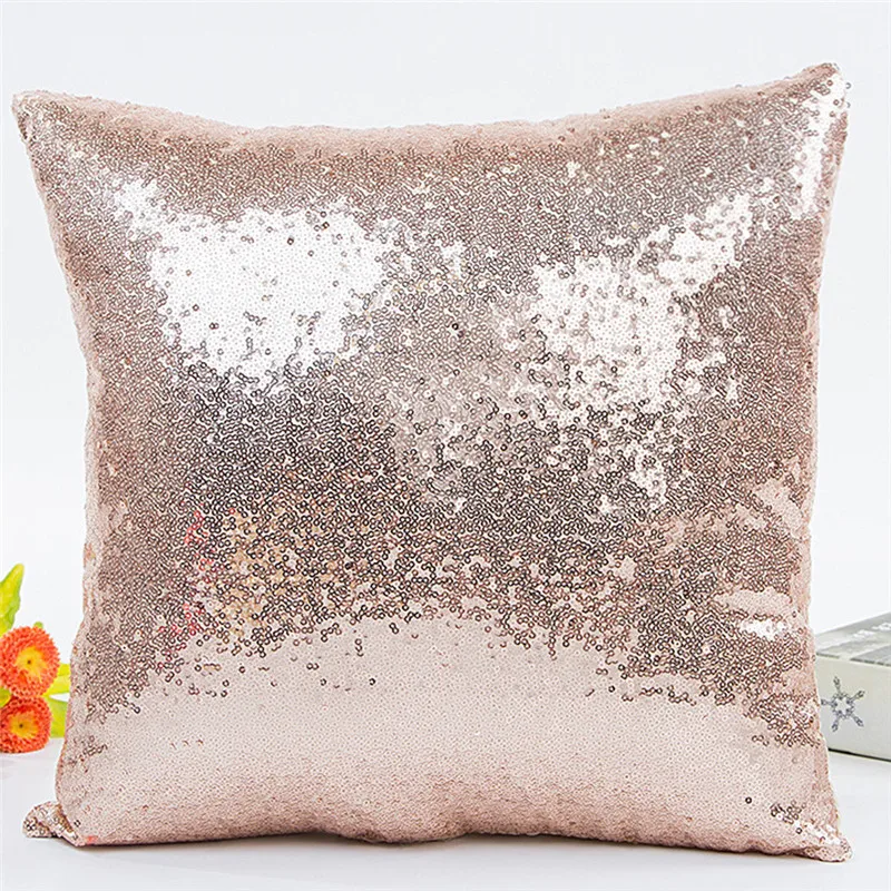 12 Solid Color Glitter Sequins Throw Pillow Case Cafe Home Cushion pillow covers paillette pillowslips quality drop ship