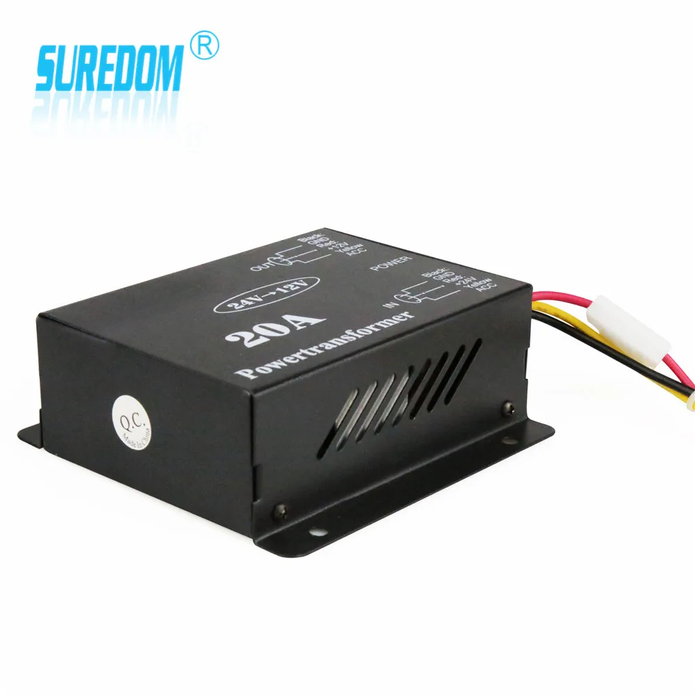 SUREDOM 20a 24 v to 12 v преобразователь мощности для автомобиля из алюминиевого сплава