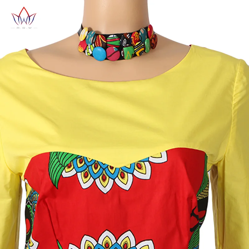 

2019 Latest Design Double Layers Botton Choker Necklace African Cotton Fabric Handmade Jewellery Collares for Women BRW WYS24