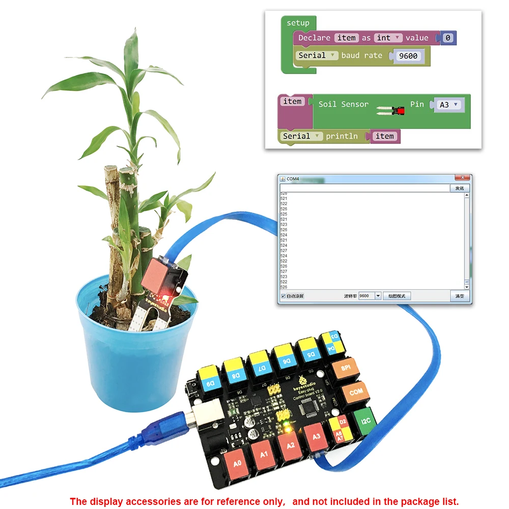 Простое подключение модуля датчика влажности почвы Keyestudio для Arduino STEAM|Аксессуары
