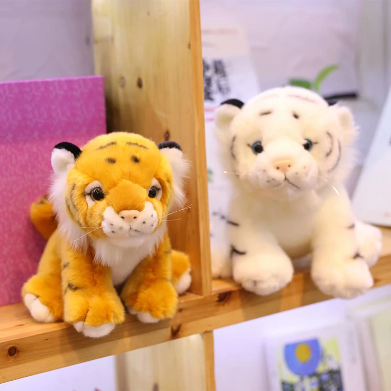 12-22 см Kawaii милые Тигры плюшевые игрушки Моделирование Белый Желтый Тигры мягкие куклы Детские подушки плюшевые детские игрушки для детей