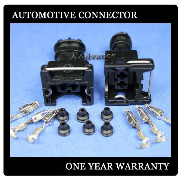 Female 2 pin Bosh EV1 Injector Sensor Plug Connector Kitsin Cables