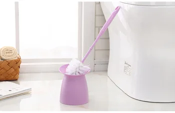 

1PC ABS Plastic Toilet Brush Bathroom Cleaning Tool Holder With Base Toilet Brush Home Cleaner OK 0186